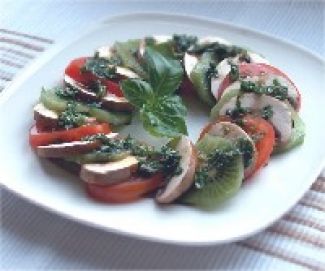 Salade Van Kastanjechampignons Met Kiwi